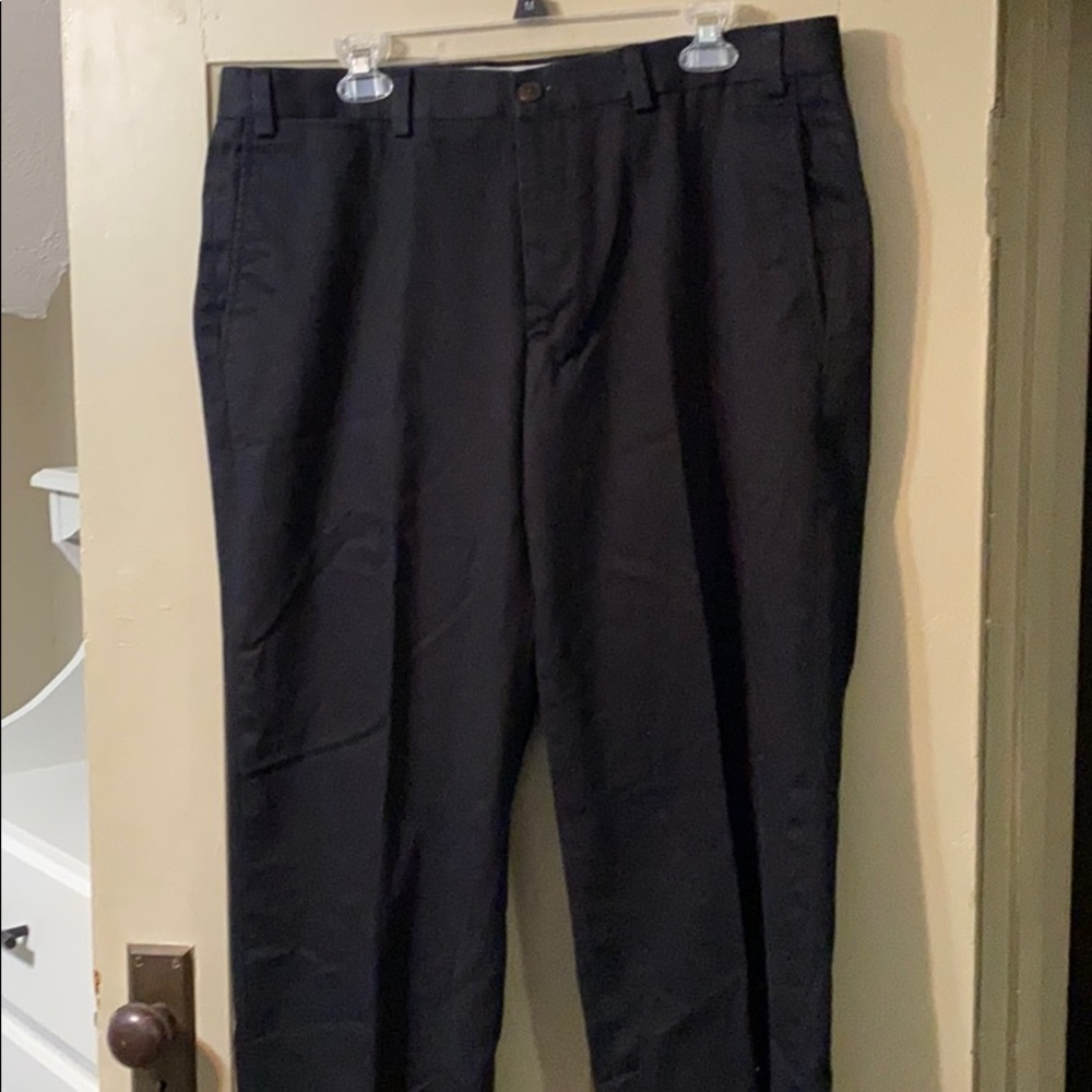 Eddie Bauer - black wrinkle free relaxed fit pants